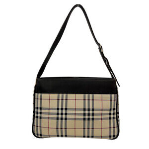 BURBERRY Shoulder Bag Canvas Leather Nova Check One Shoulder Hobo
